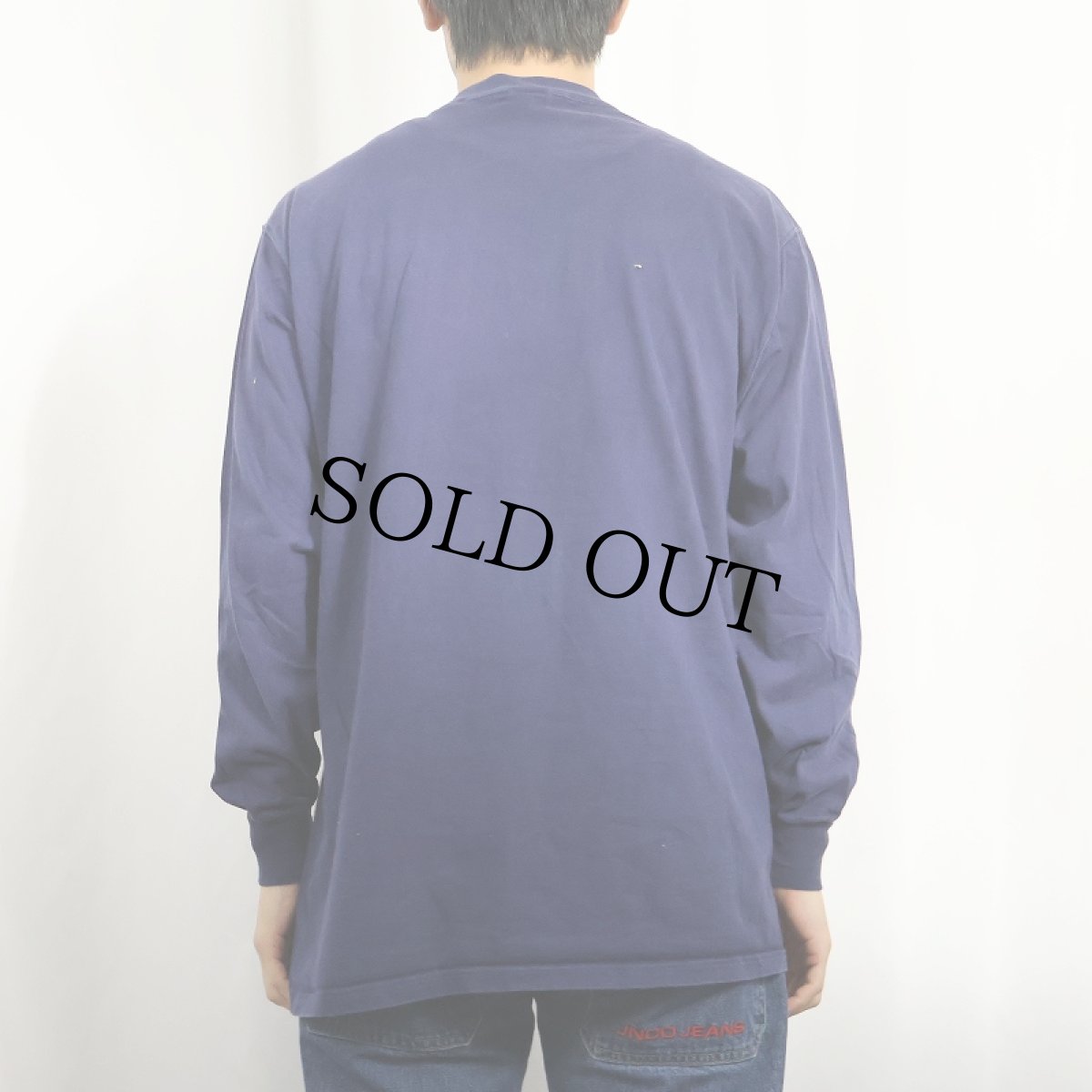 画像3: 90's RUSSELL ATHLETIC USA製 無地ロンＴ NAVY Ｌ (3)