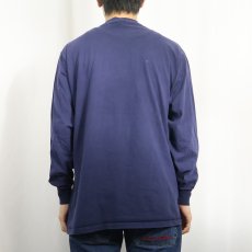 画像3: 90's RUSSELL ATHLETIC USA製 無地ロンＴ NAVY Ｌ (3)