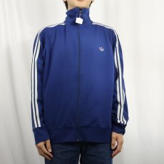 画像2: 80's adidas ロゴ刺繍 トラックジャケット L  (2)