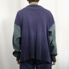 画像3: 80's Eddie Bauer USA製 切り替えデザイン ヘンリーネックロンT XL (3)