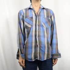 画像2: 80's BIG MAC USA製 チェック柄 ヘビーネルシャツ M (2)