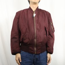 画像3: 80's 民間品 ALPHA INDUSTRIES,INC. USA製 MA-1 フライトジャケット M (3)