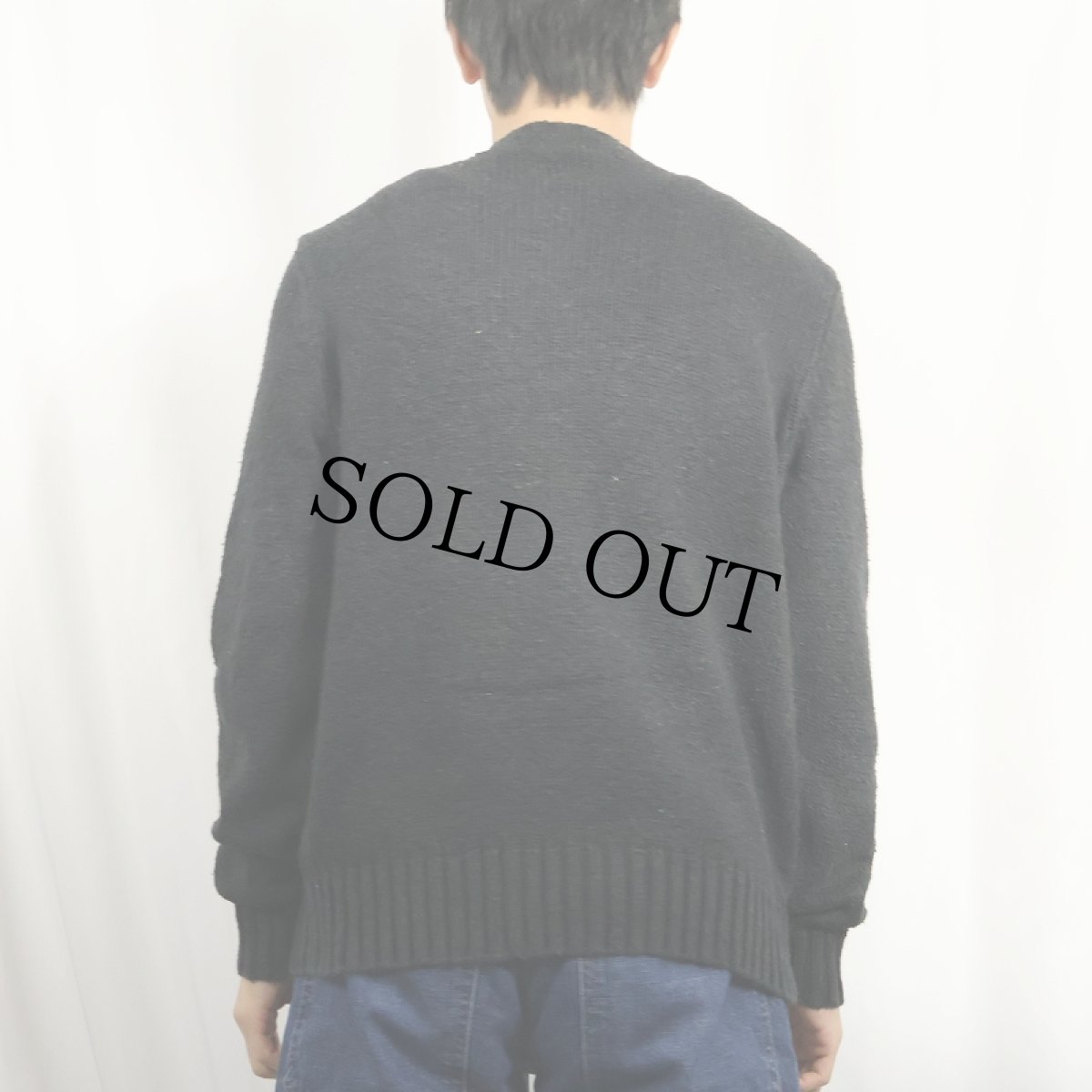 画像3: POLO Ralph Lauren ロゴ刺繍 コットン×リネンニットセーター BLACK M (3)