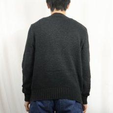 画像3: POLO Ralph Lauren ロゴ刺繍 コットン×リネンニットセーター BLACK M (3)