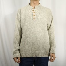 画像2: Pendleton×OUTDOORSMAN USA製 ヘンリーネック ウールニットセーター M (2)