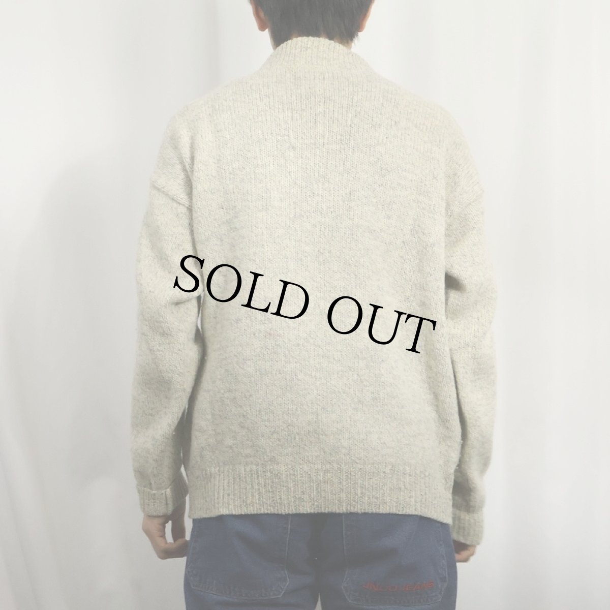 画像3: Pendleton×OUTDOORSMAN USA製 ヘンリーネック ウールニットセーター M (3)