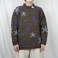 画像2: 90s Folklore ECUADOR製 総柄 ロールネックウールニットセーター (2)
