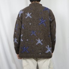 画像3: 90s Folklore ECUADOR製 総柄 ロールネックウールニットセーター (3)