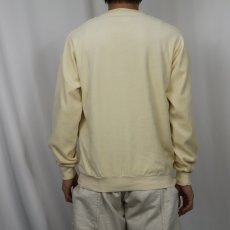 画像3: 80's JC Penney The Fox Velour Vネック ベロアスウェット M (3)