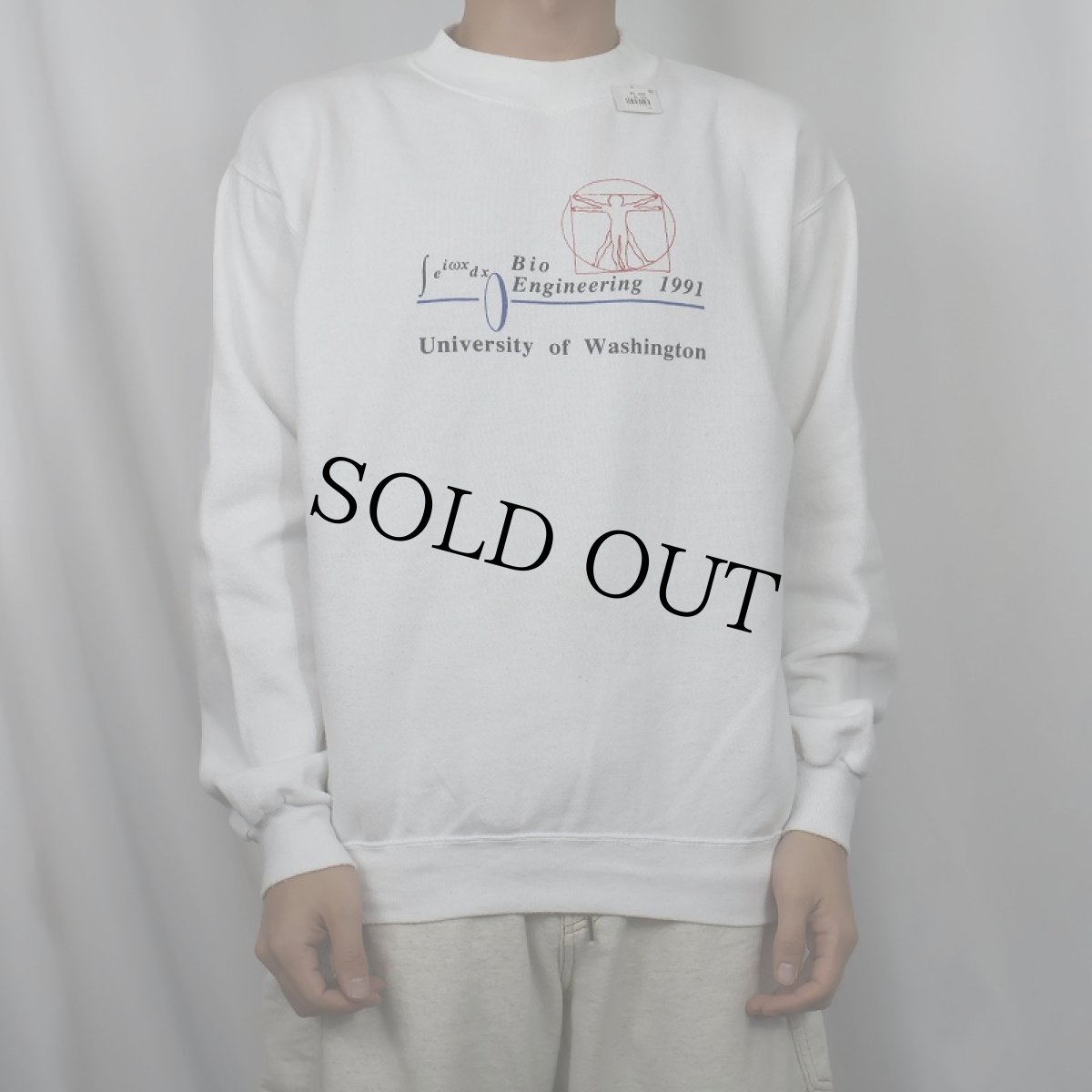 画像3: 90's Hanes USA製"Bio Engineering 1991..." プリントスウェット L (3)