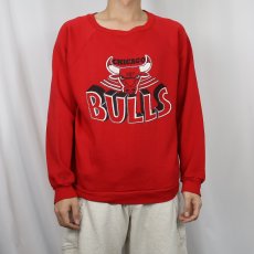 画像2: 80's Sand-Knit "CHICAGO BULLS" NBAチーム プリントスウェット XL (2)