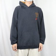 画像3: 90's NIKE CANADA製 "JUST DO IT" 刺繍付き スウェットフーディー BLACK XL (3)