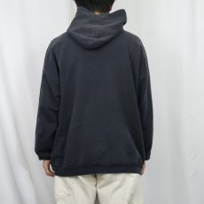 画像4: 90's NIKE CANADA製 "JUST DO IT" 刺繍付き スウェットフーディー BLACK XL (4)