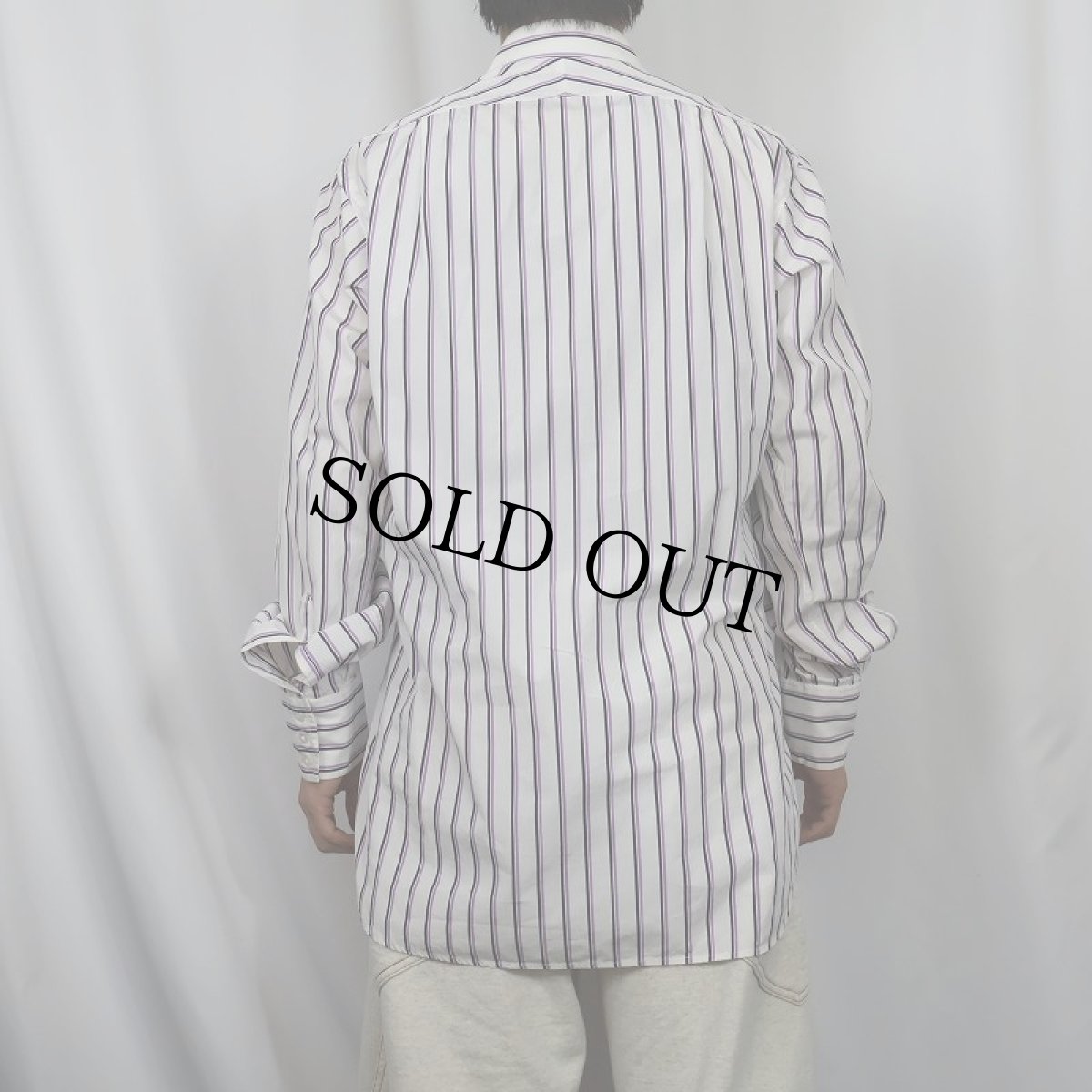 画像3: 90's Turnbull&Asser ENGLAND製 ストライプ柄 コットンシャツ  (3)