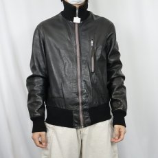 画像3: 民間品 ドイツ軍 フライトレザージャケット BLACK (3)