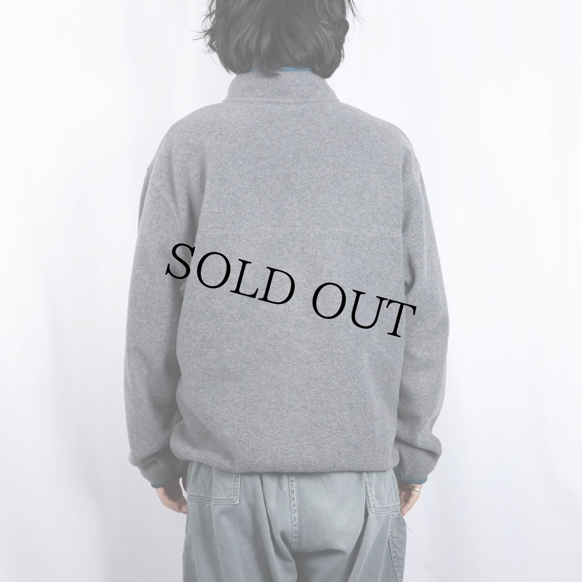 画像3: 80〜90's L.L.Bean 筆記体ロゴ刺繍 ハーフスナップ フリースジャケット (3)