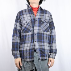 画像2: 80〜90's OSH KOSH USA製 チェック柄 ヘビーネルシャツ M (2)