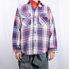 画像2: 70's Mr.Leggs USA製 チェック柄 ヘビーネルシャツ L (2)