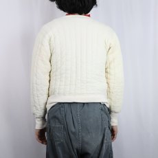 画像3: 60's PENNEY'S TOWNCRAFT 裏サーマル 中綿入り キルティングプルオーバー M (3)