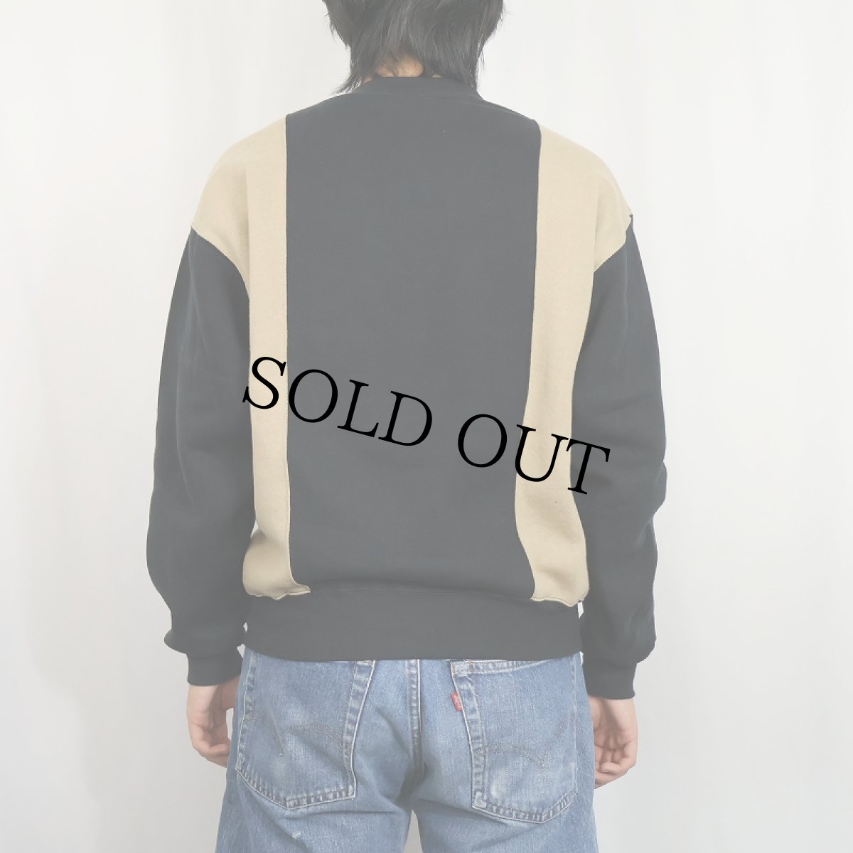 画像3: 90's RUSSEL ATHELETIC USA製 切り替えデザイン 前Vスウェット M (3)