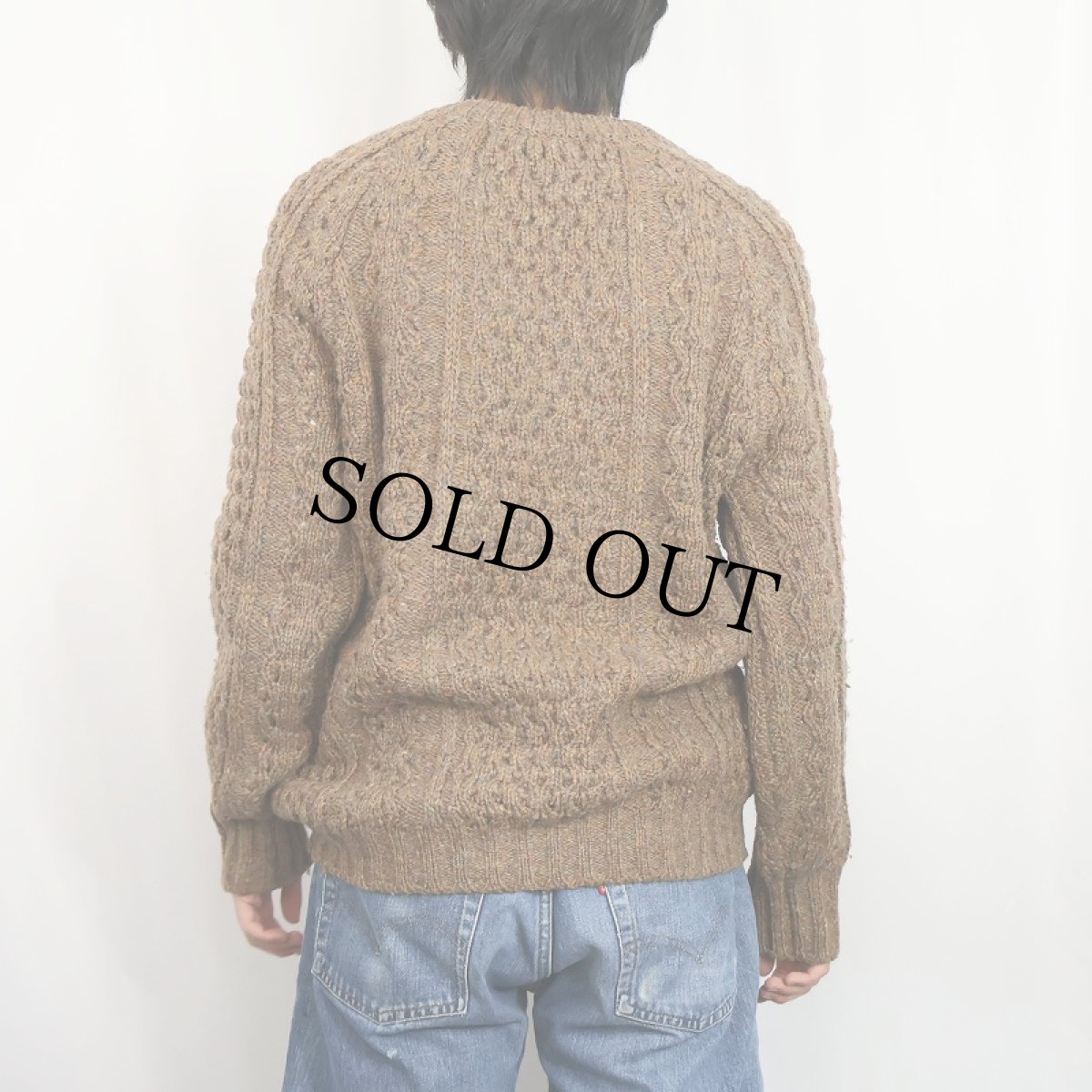 画像3: 80〜90's Ralph Lauren IRELAND製 ネップ混 ウールアランニットセーター (3)