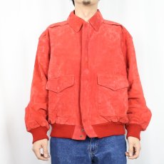 画像2: CopperKey キルティングライナー スエードレザージャケット L (2)