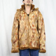 画像2: 90's LEGACY 裏ボア パッチワークレザージャケット 2XL (2)