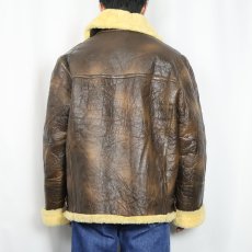 画像3: B-3 TYPE ムートンフライトジャケット BROWN (3)