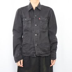画像2: Levi's ブラックコットンジャケット M (2)