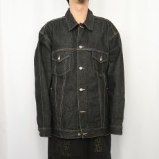 画像3: Sean John ブラックデニムジャケット M (3)