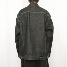 画像4: Sean John ブラックデニムジャケット M (4)