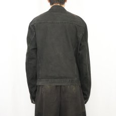 画像3: SHOCK RESISTANT ブラックデニムジップジャケット XL (3)