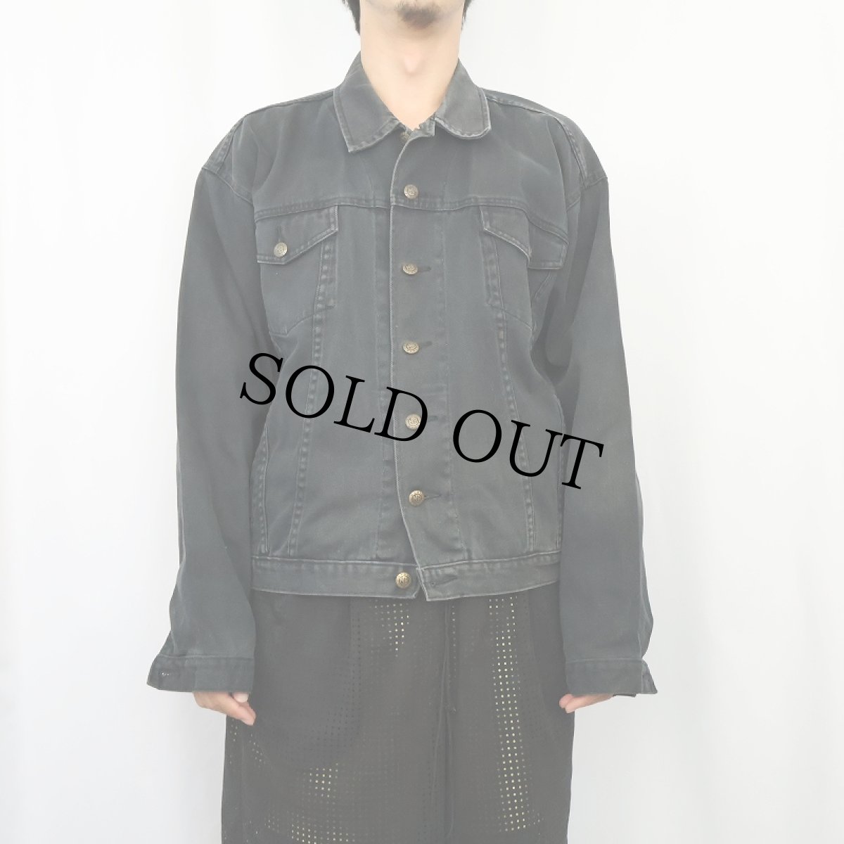 画像2: MAGIC BLUES ブラックデニムジャケット SIZE4 (2)