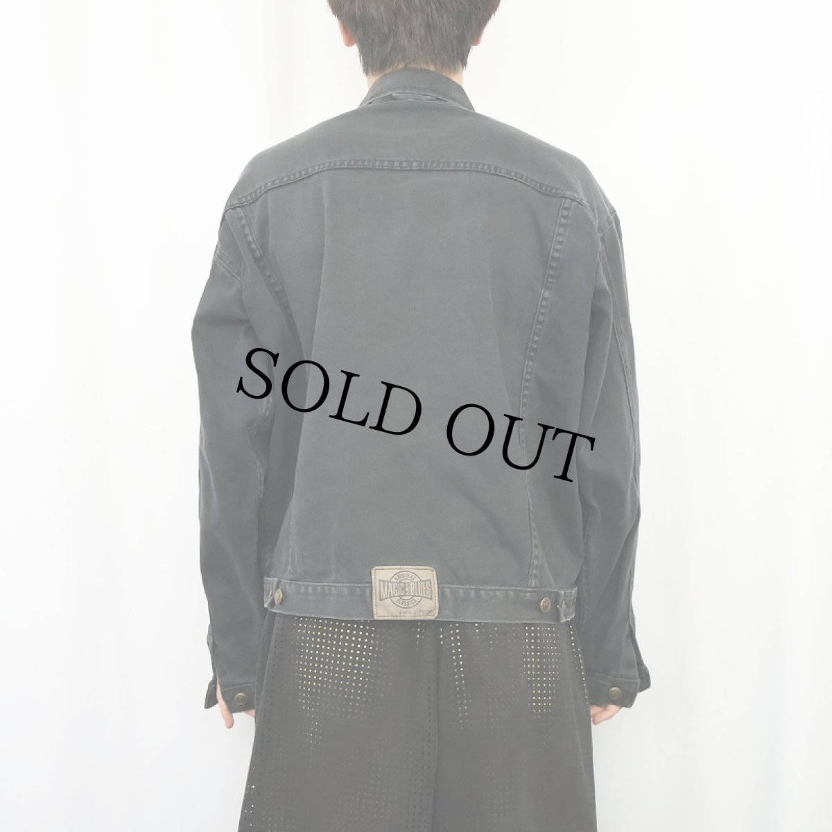 画像3: MAGIC BLUES ブラックデニムジャケット SIZE4 (3)