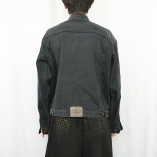 画像3: MAGIC BLUES ブラックデニムジャケット SIZE4 (3)