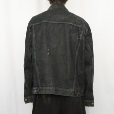 画像3: DENIM STYLE ブラックデニムジャケット XL (3)