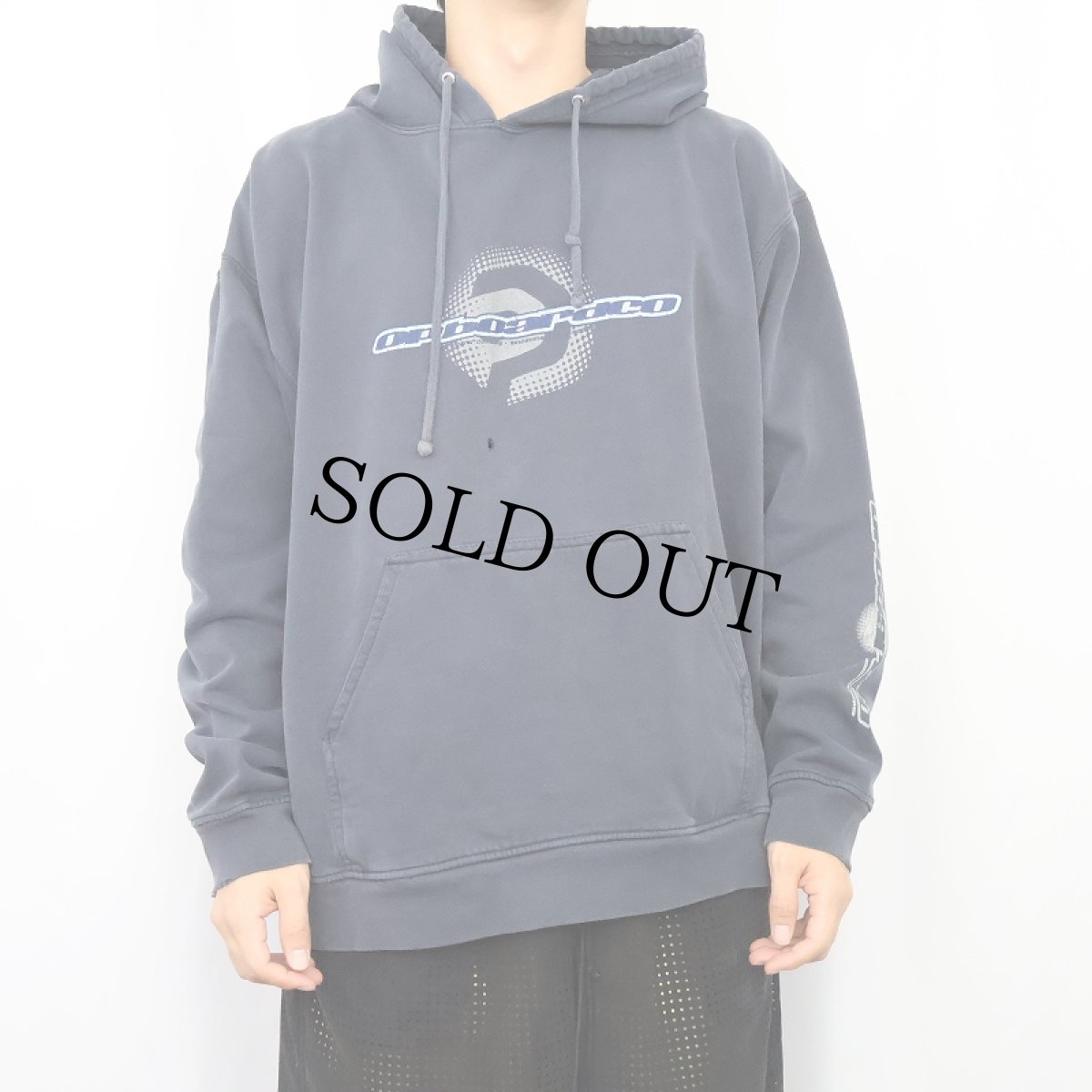 画像2: Ocean Pacific "OP BOARD CO" ロゴプリントスウェットフーディー NAVY L (2)