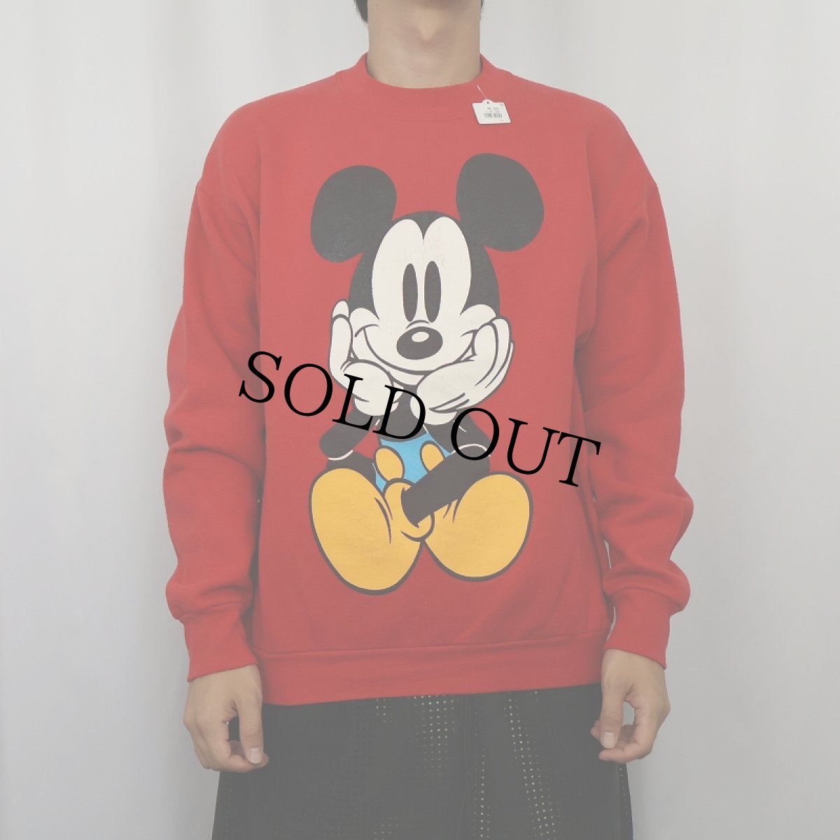 画像3: 90's MICKEY&CO. USA製 青パンミッキー キャラクタープリントスウェット L (3)