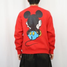 画像4: 90's MICKEY&CO. USA製 青パンミッキー キャラクタープリントスウェット L (4)