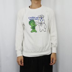 画像2: 90's Doughboy×Little Sprout USA製 "Cookin' up some fun!" キャラクタープリントラグランスウェット M (2)