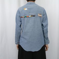 画像3: 70's BIG MAC JCPenny ハンド刺繍 シャンブレーシャツ (3)