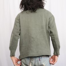 画像4: 70's FRENCH MILITARY インサイドアウト 無地スウェット (4)