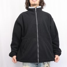 画像2: 90's GAP "GP TECH" フリースジップジャケット BLACK L (2)