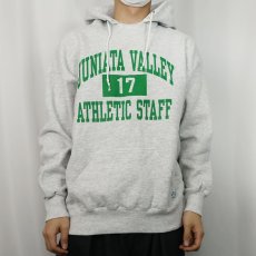 画像2: 90's DISCUS USA製 "JUNIATA VALLEY ATHLETIC STAFF" プリントスウェットフーディー (2)