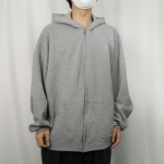 画像2: 90's RUSSELL ATHLETIC 無地スウェットジップパーカー XXL (2)