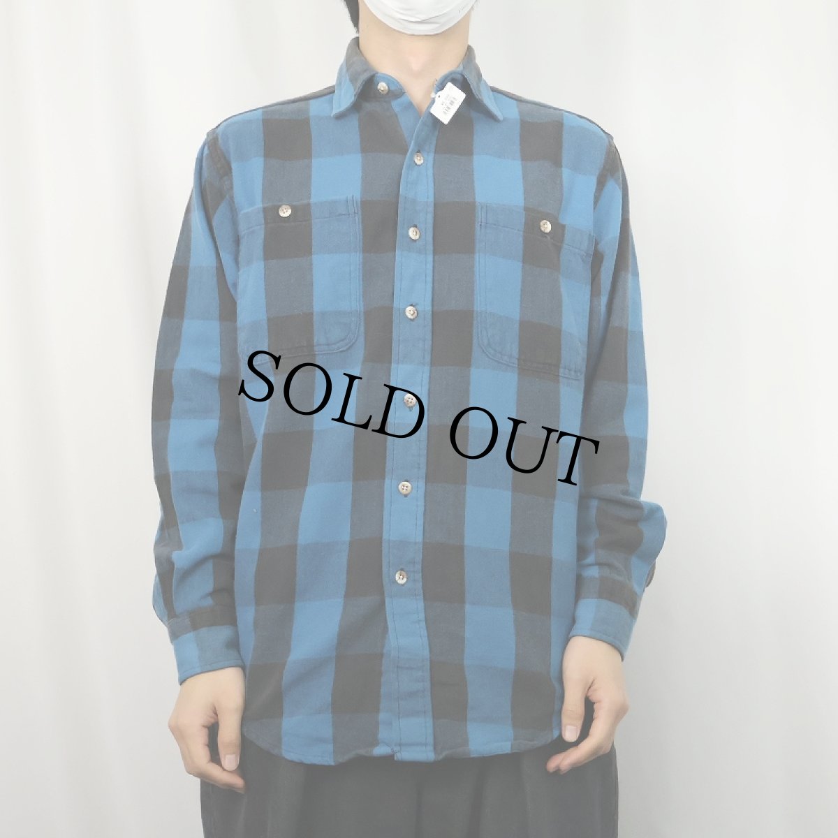 画像2: 90's ST JOHN'S BAY バッファローチェック柄 ヘビーネルシャツ M (2)