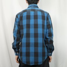 画像3: 90's ST JOHN'S BAY バッファローチェック柄 ヘビーネルシャツ M (3)