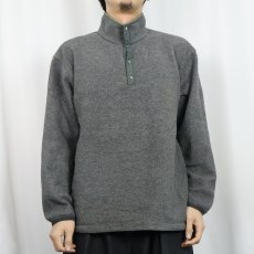 画像2: 80's L.L.Bean 筆記体ロゴ刺繍 ハーフスナップフリースジャケット (2)