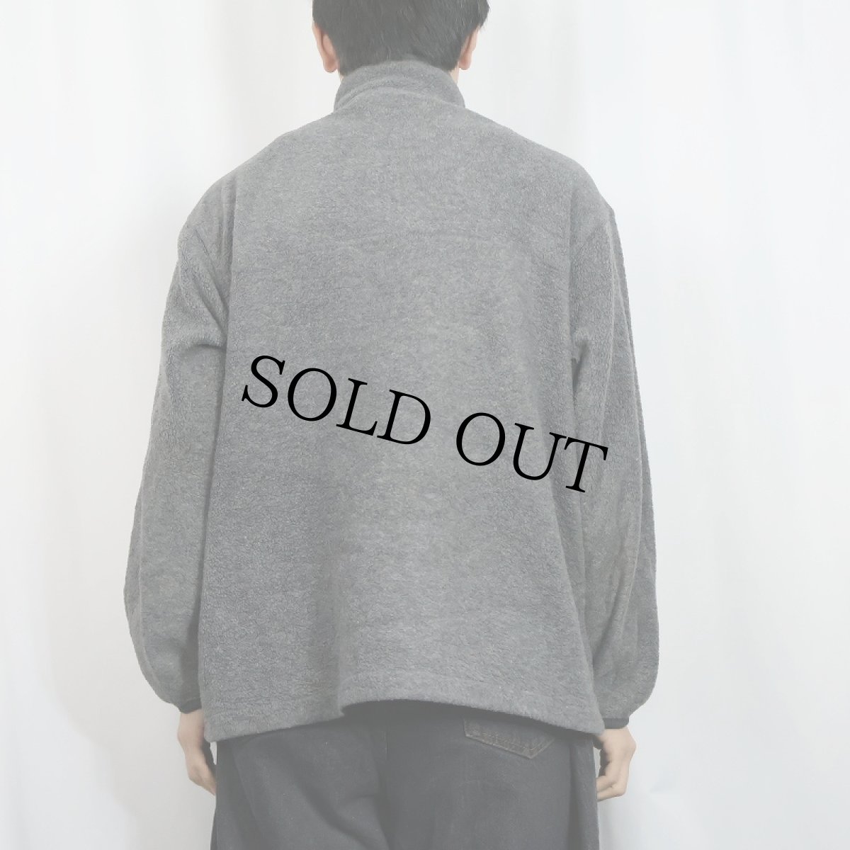 画像3: 80's L.L.Bean 筆記体ロゴ刺繍 ハーフスナップフリースジャケット (3)