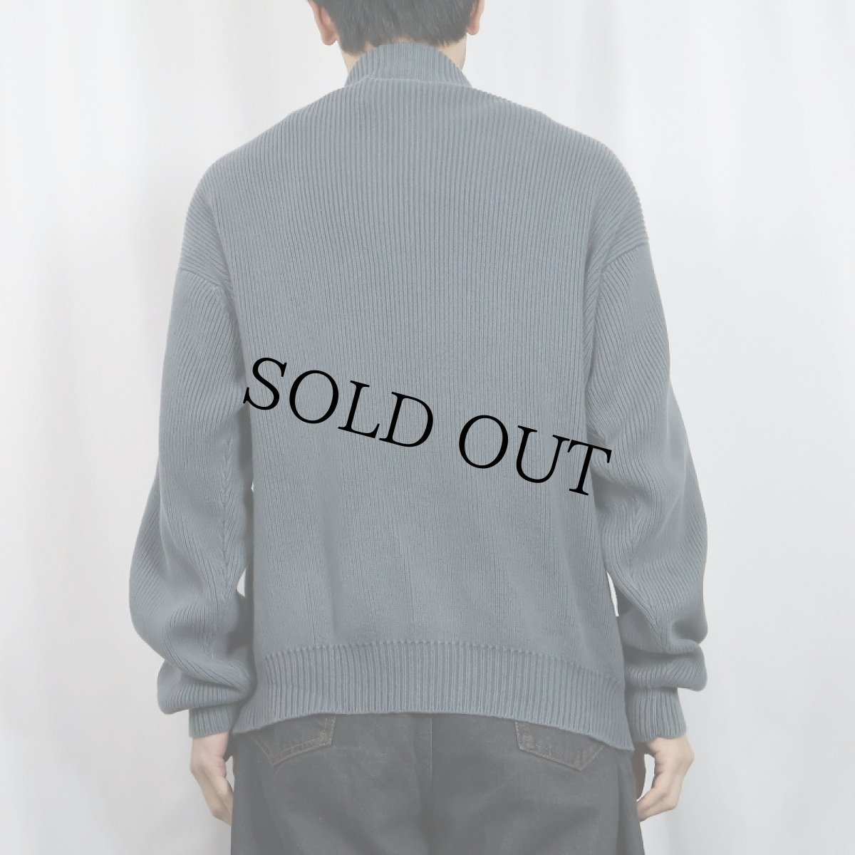 画像3: L.L.Bean コットンニットジップジャケット L  (3)